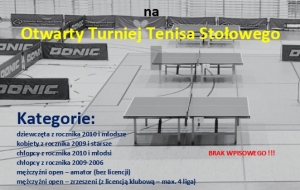 Otwarty turniej tenisa stołowego - Złotów 13.10.2024